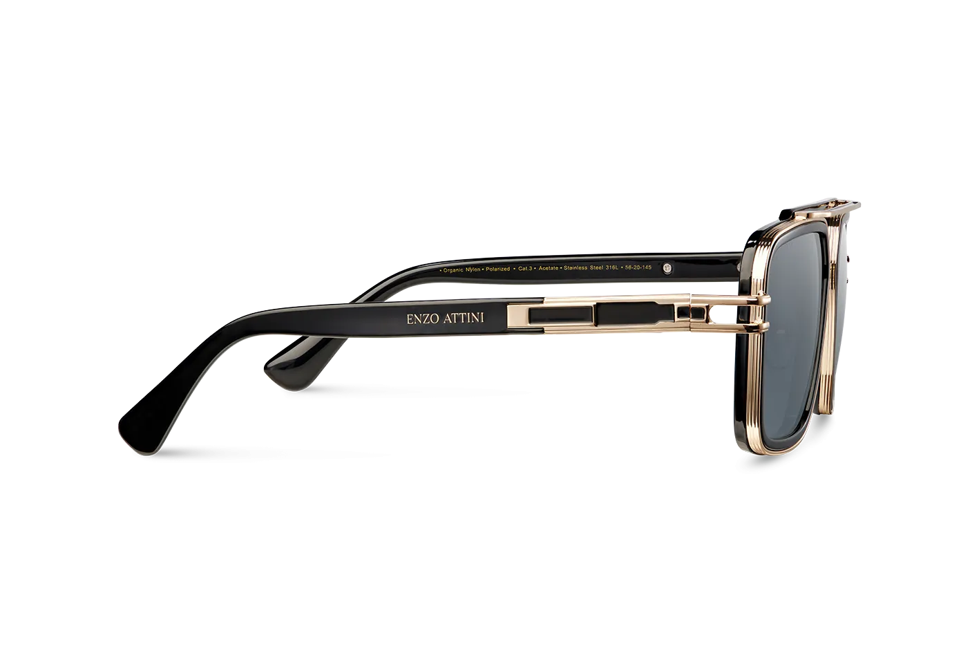 Castel del Monte / Black & Gold Color   Dark Black Gradient Lens