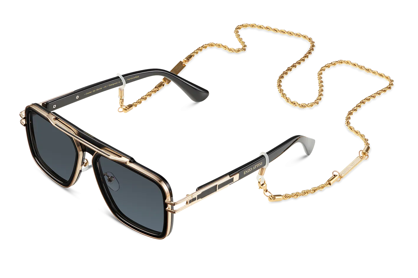 Castel del Monte / Black & Gold Color   Dark Black Gradient Lens