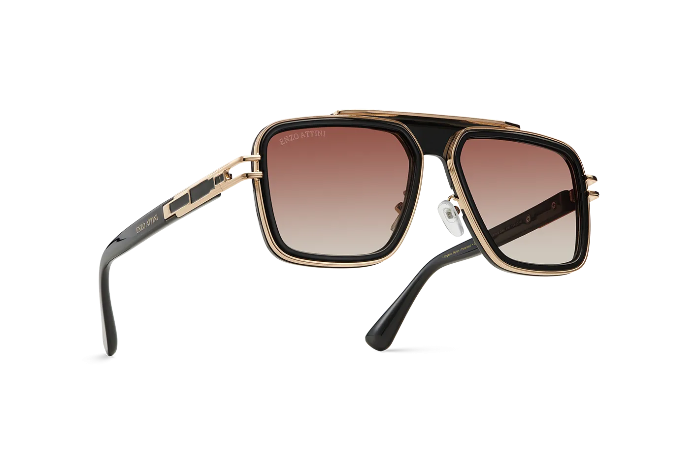 Castel del Monte / Black & Gold Color   Dark Brown Gradient Lens