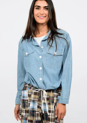 Chambray Drawstring Jacket