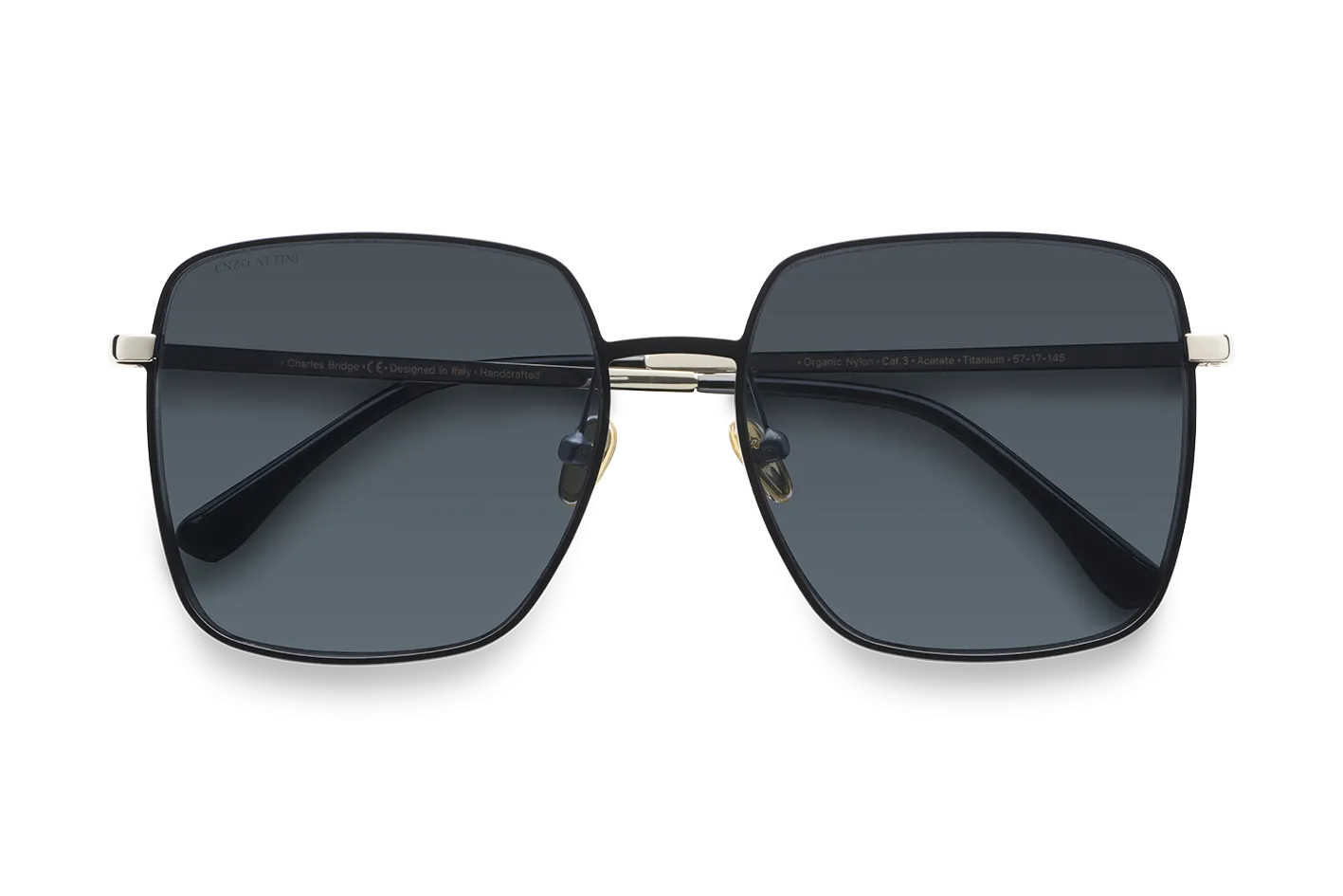 Charles Bridge / Black & Gold Color   Dark Black Lens.