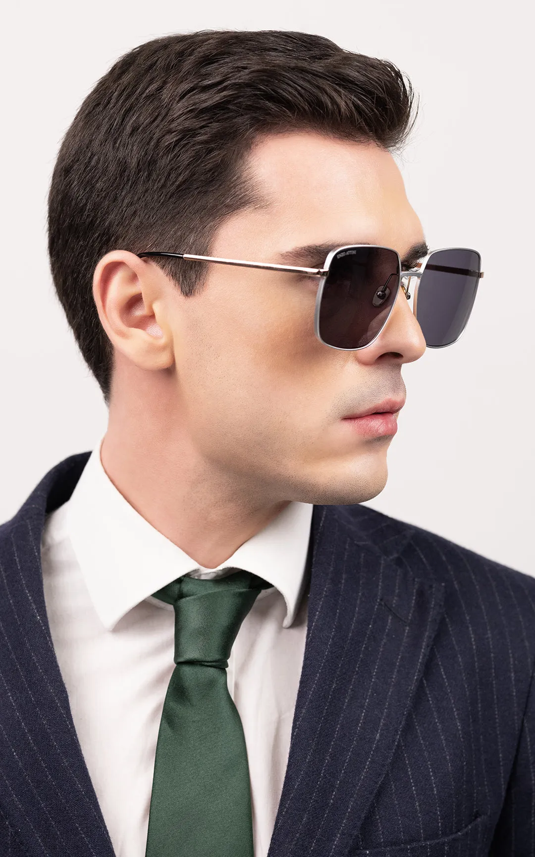 Charles Bridge / Silver & Rose Gold Color   Dark Black Lens