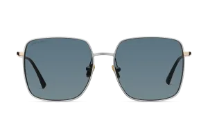 Charles Bridge / Silver & Rose Gold Color   Dark Black Lens.