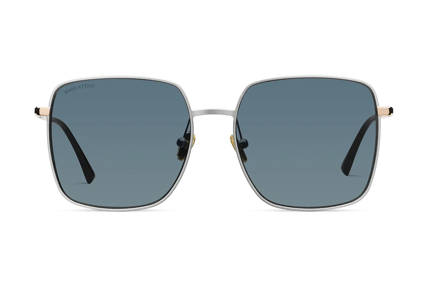 Charles Bridge / Silver & Rose Gold Color   Dark Black Lens