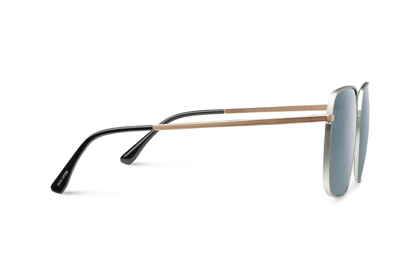 Charles Bridge / Silver & Rose Gold Color   Dark Black Lens