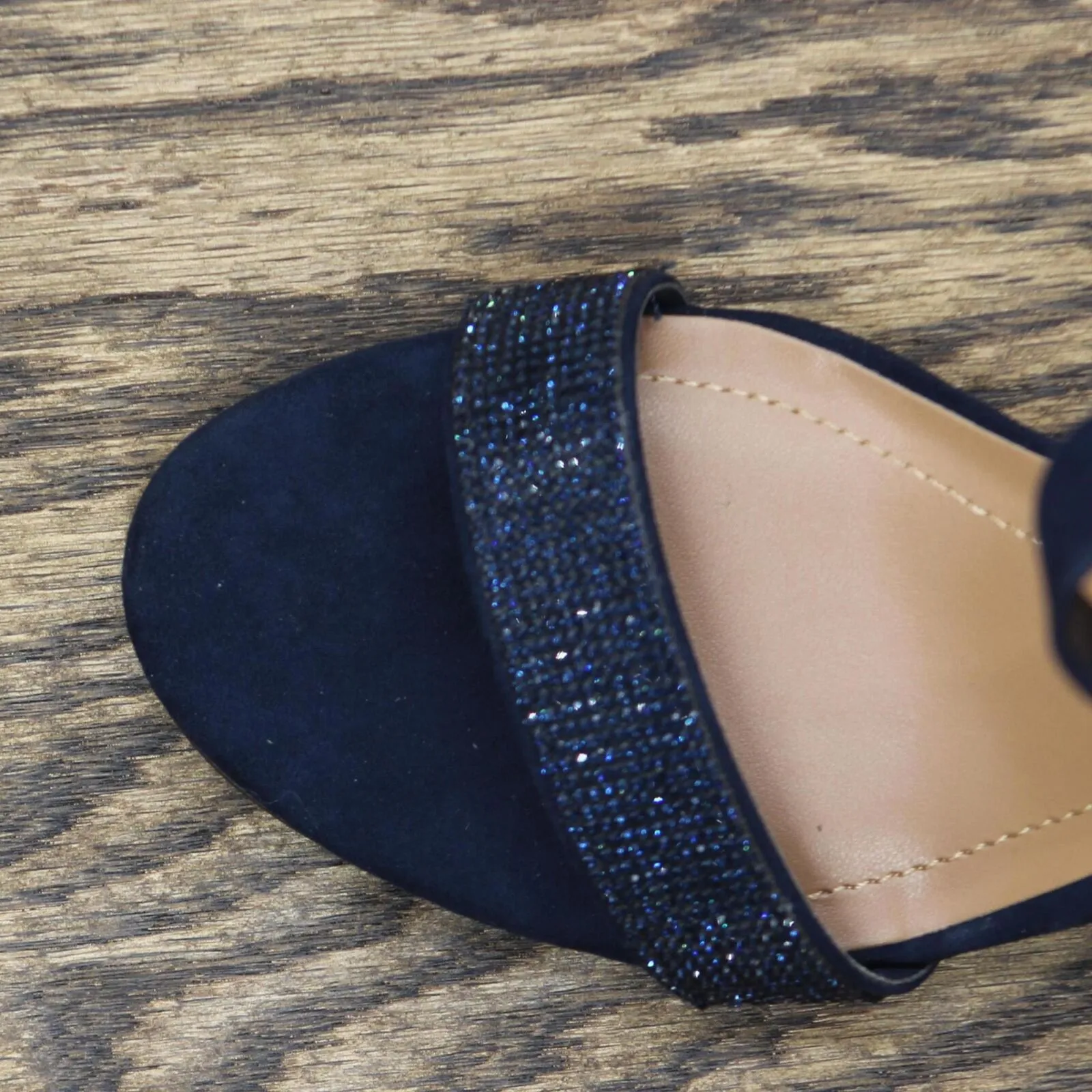 Charter Club Womens Phillyis Two-Piece Evening Sandals Navy Blue Micro 8.5M