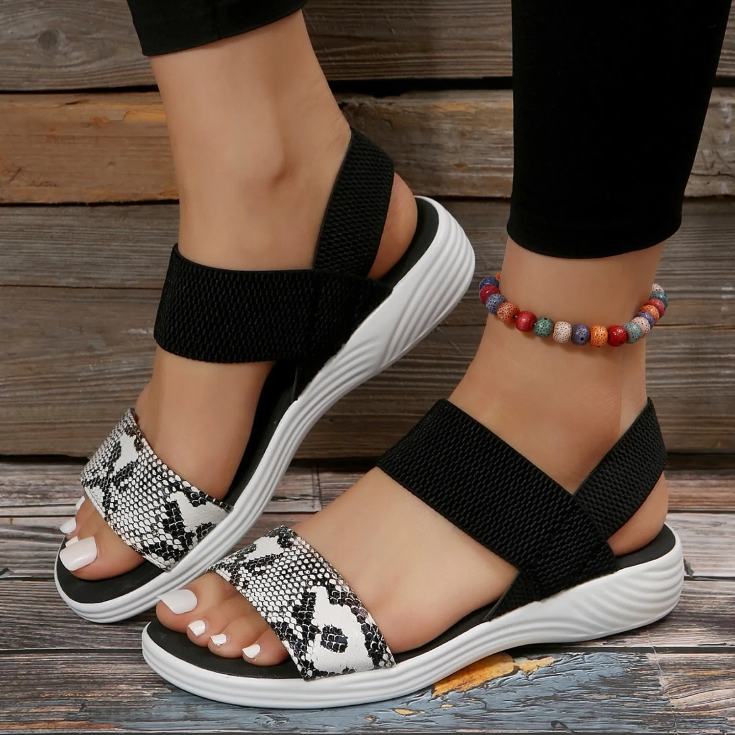CLARK Open Toe Low Heel Sandals