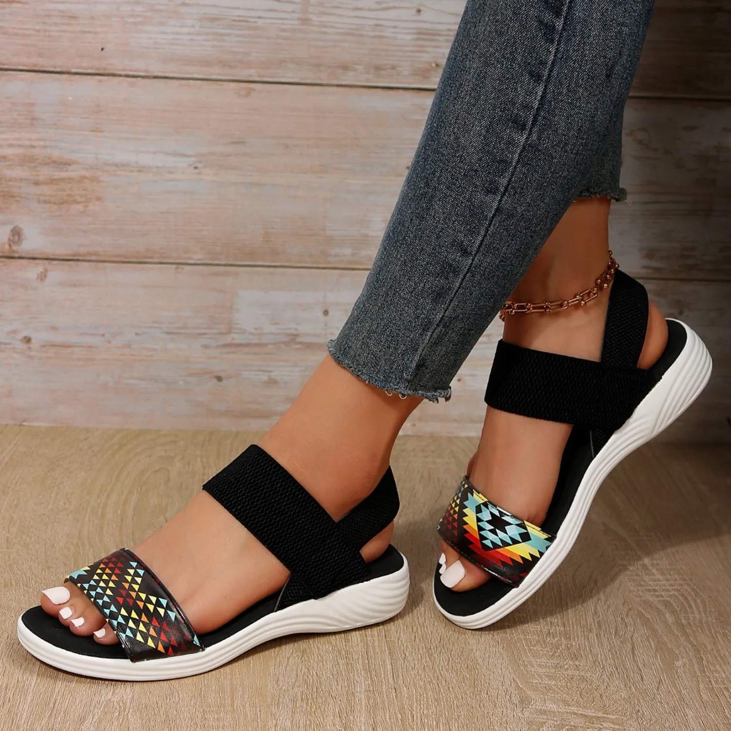 CLARK Open Toe Low Heel Sandals