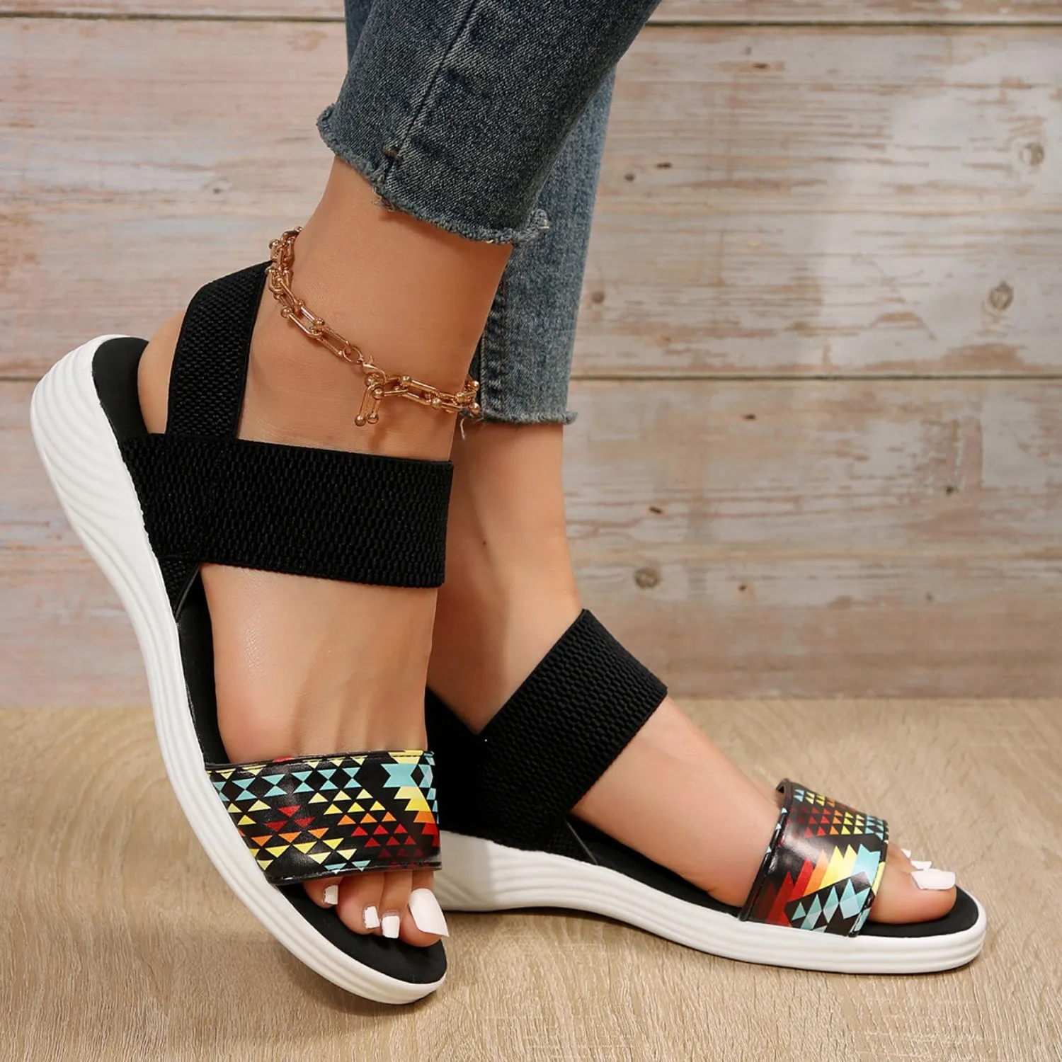 CLARK Open Toe Low Heel Sandals