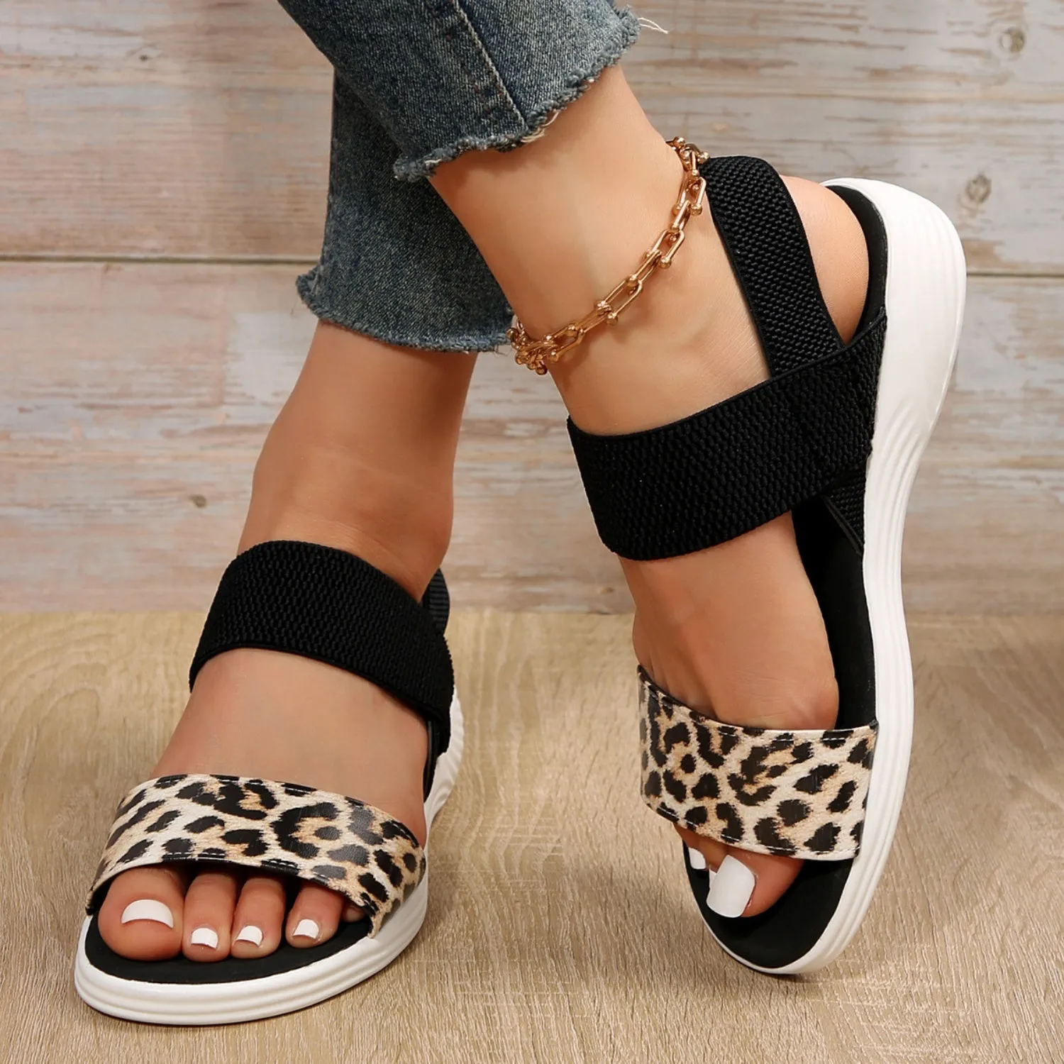 CLARK Open Toe Low Heel Sandals
