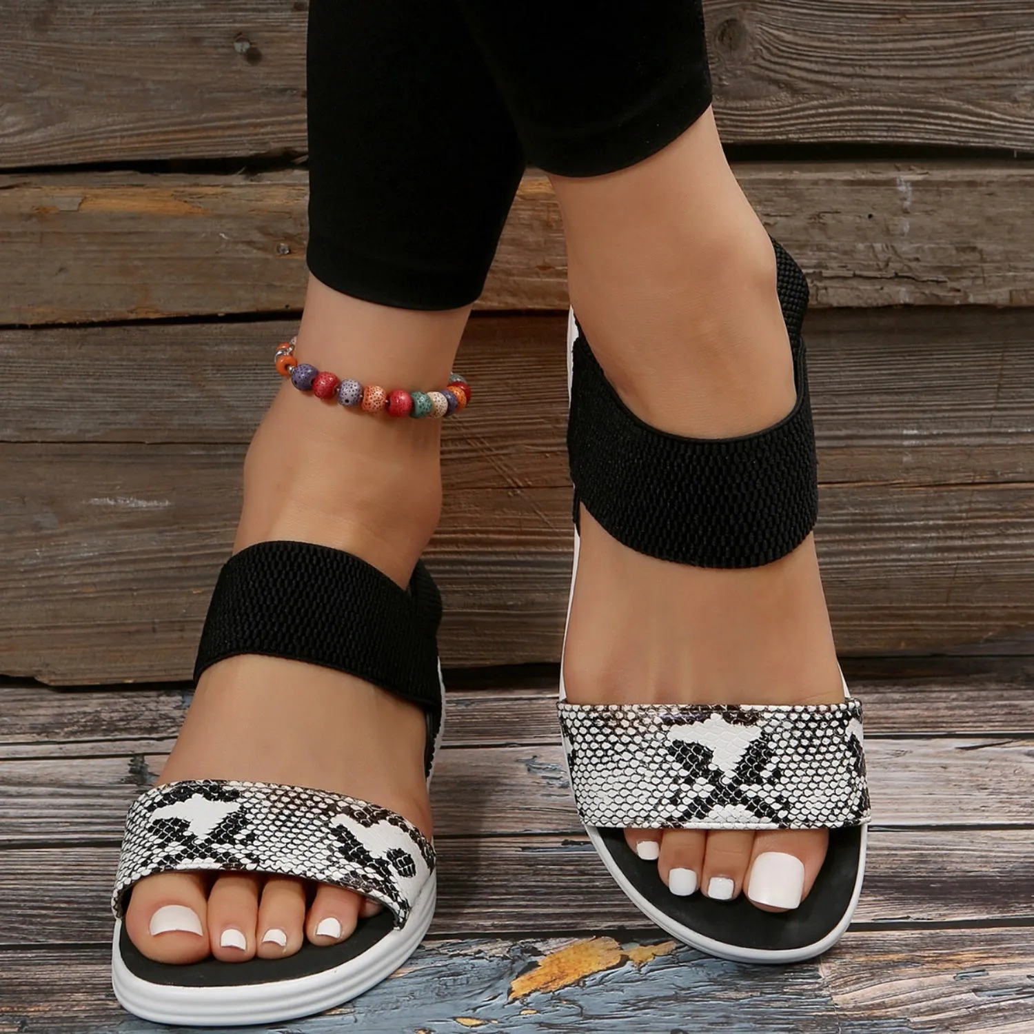 CLARK Open Toe Low Heel Sandals