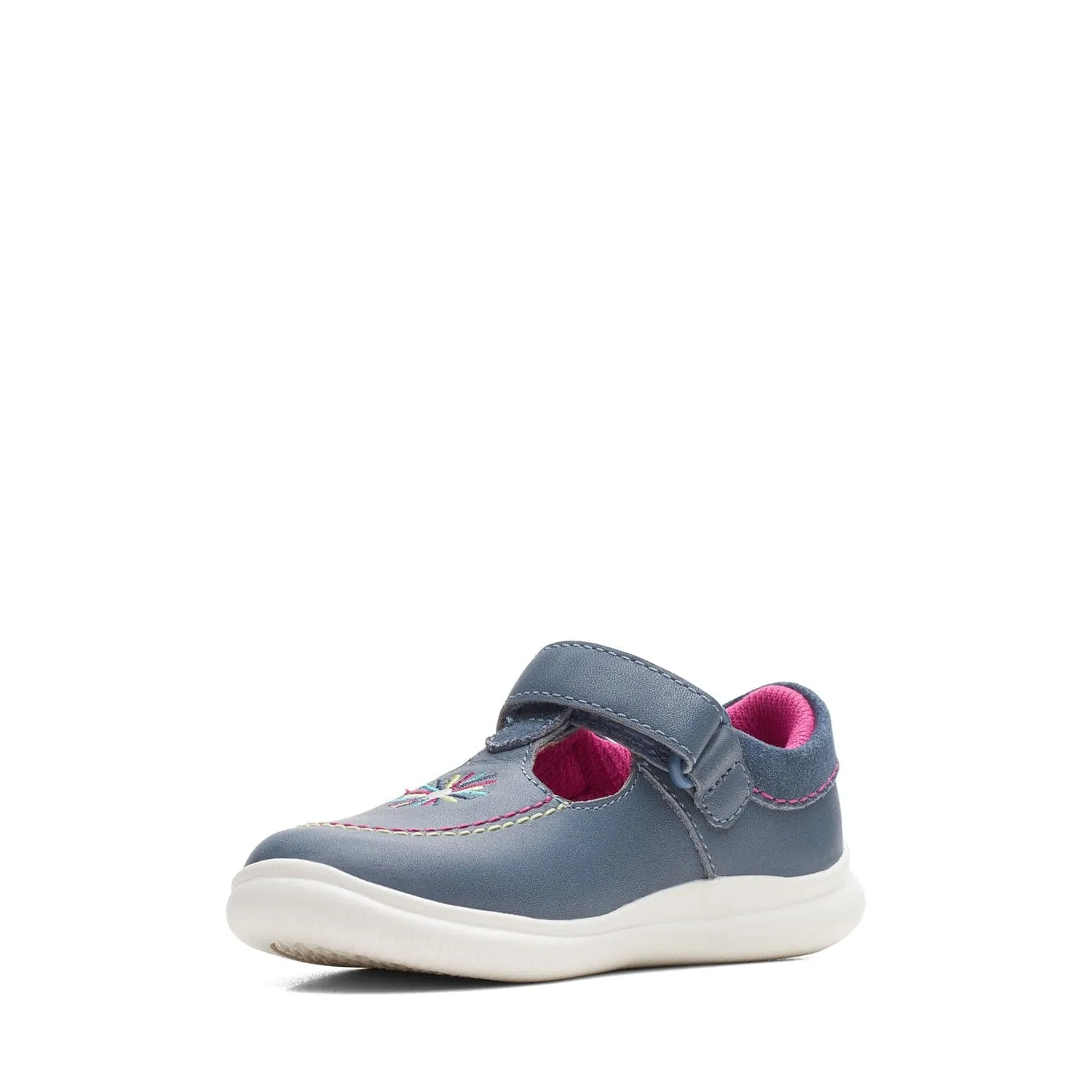 Clarks Crest Prom Toddler - Blue Combi - 261723058 - G (Wide)