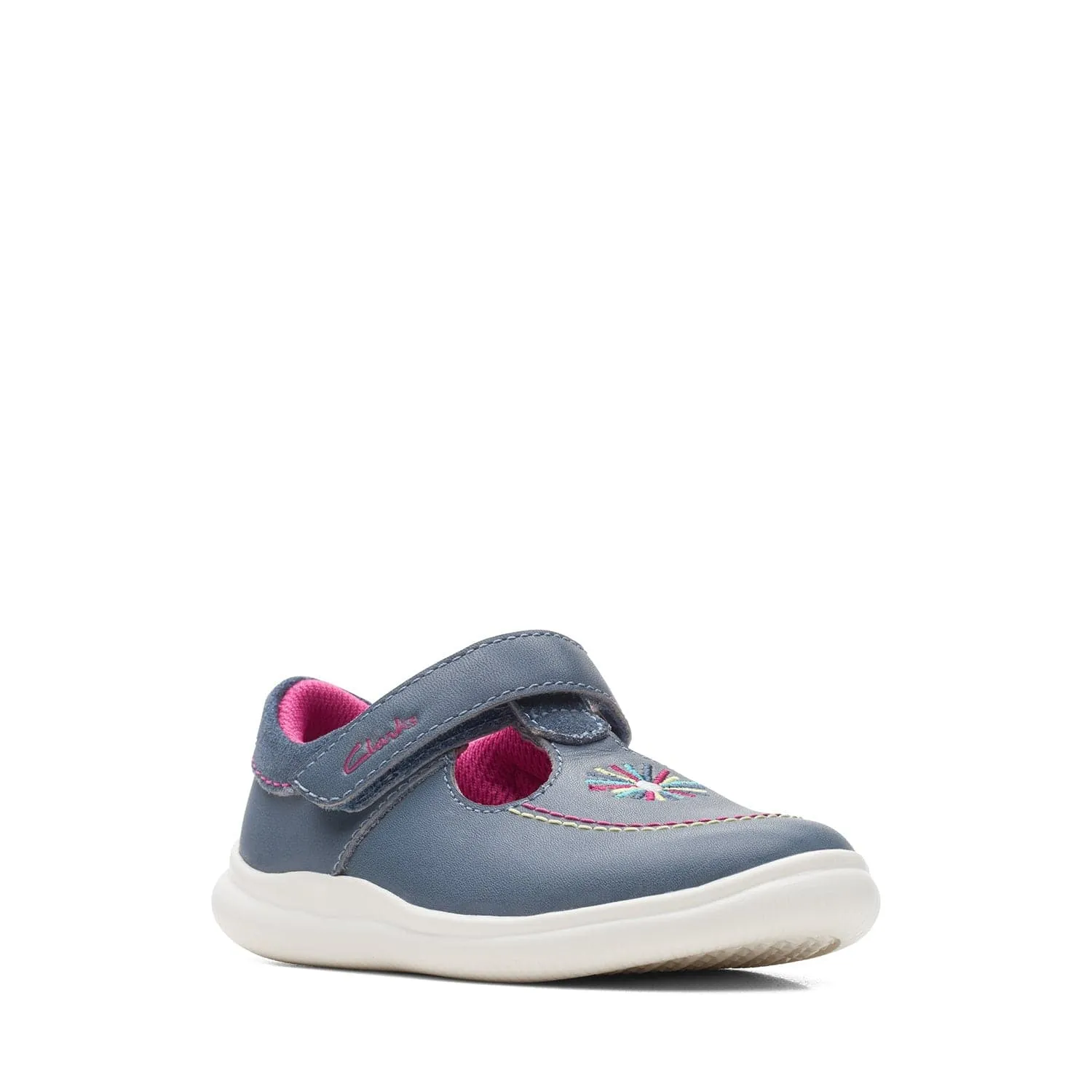 Clarks Crest Prom Toddler - Blue Combi - 261723058 - G (Wide)