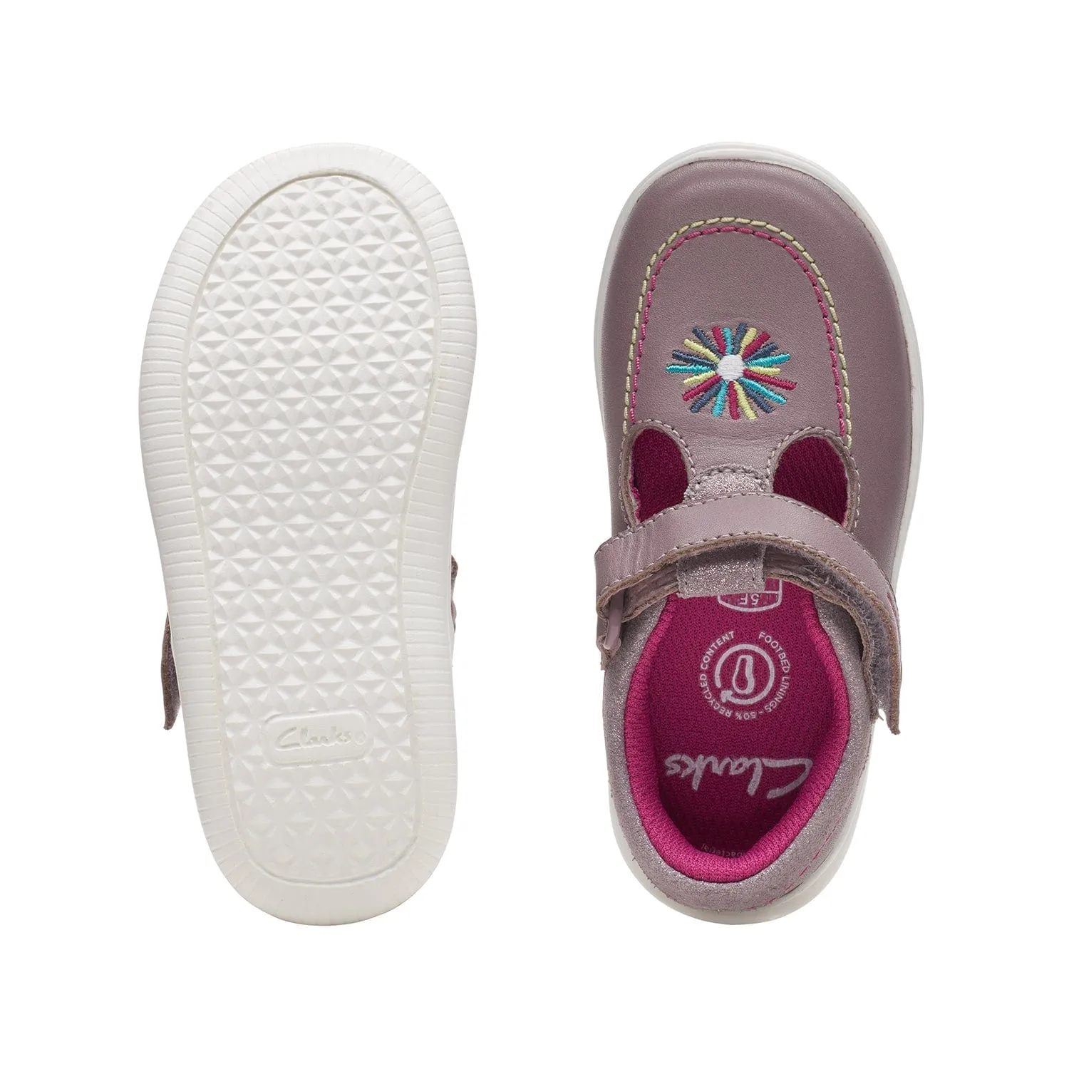 Clarks Crest Prom Toddler - Blue Combi - 261723058 - G (Wide)