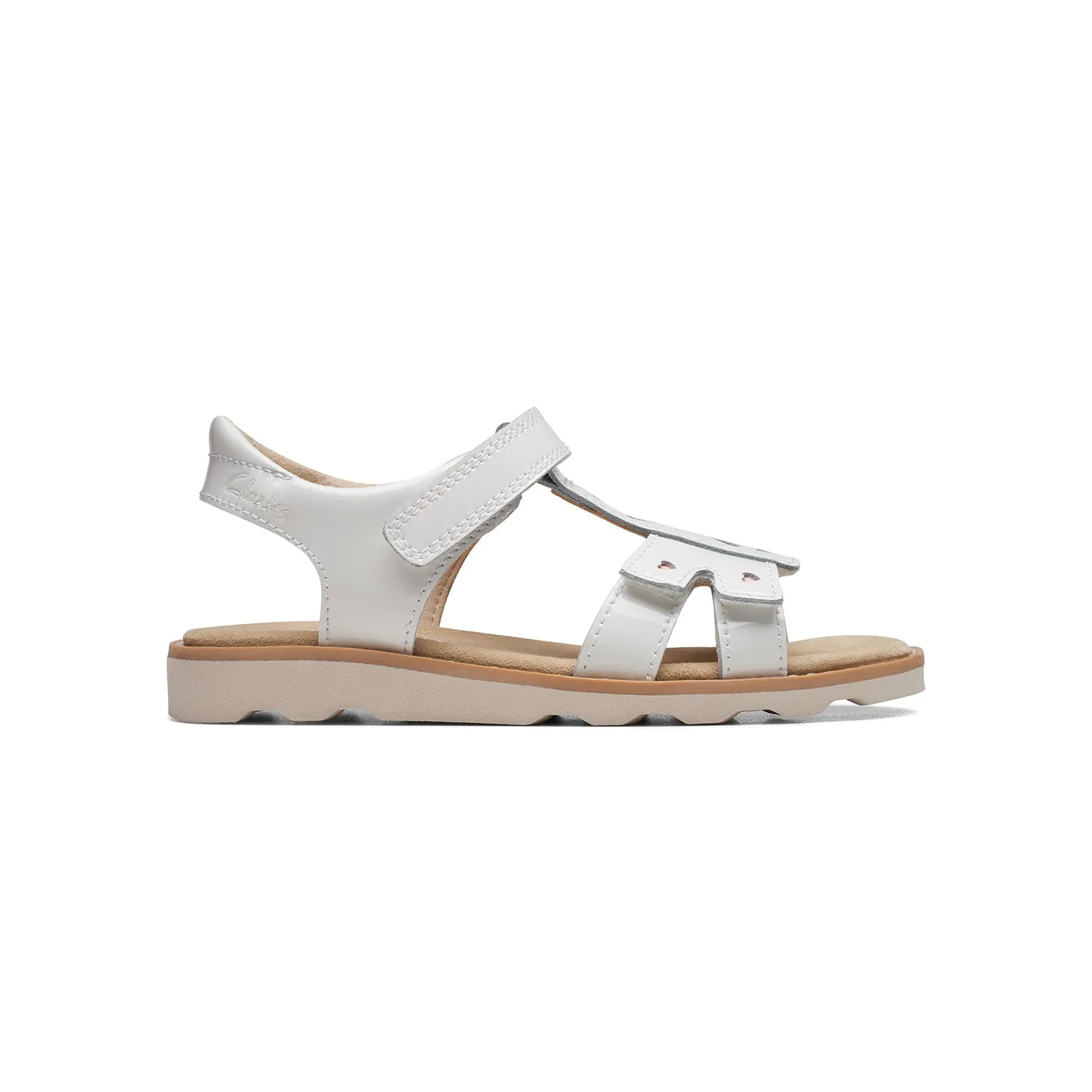 CLARKS GIRLS CROWN BEAT KID. (WIDE FIT)