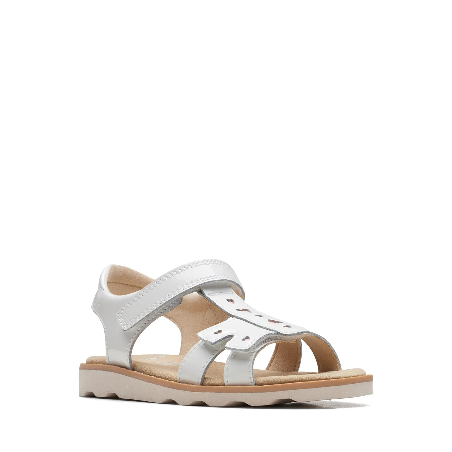 CLARKS GIRLS CROWN BEAT KID. (WIDE FIT)