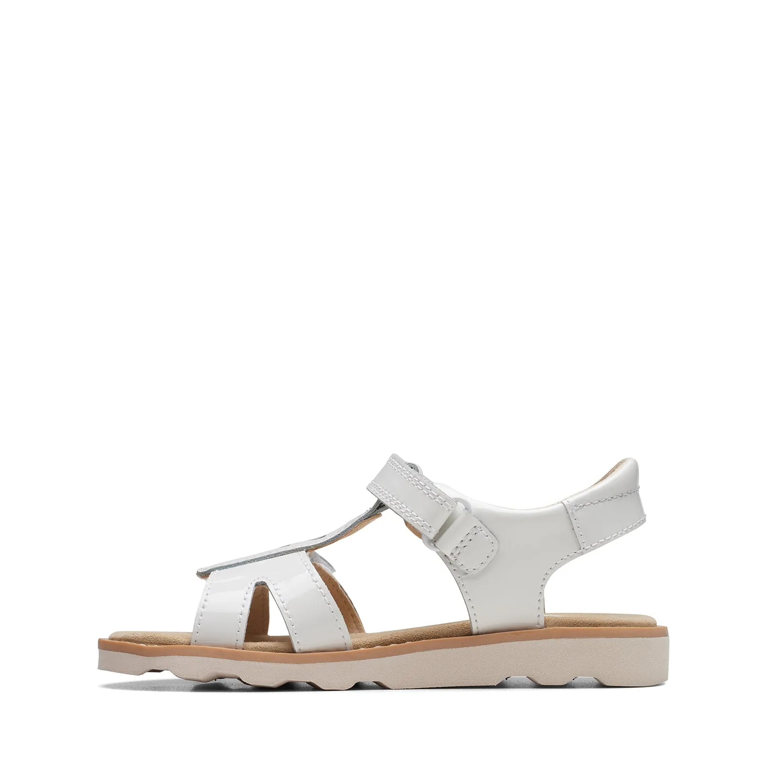 CLARKS GIRLS CROWN BEAT KID. (WIDE FIT)