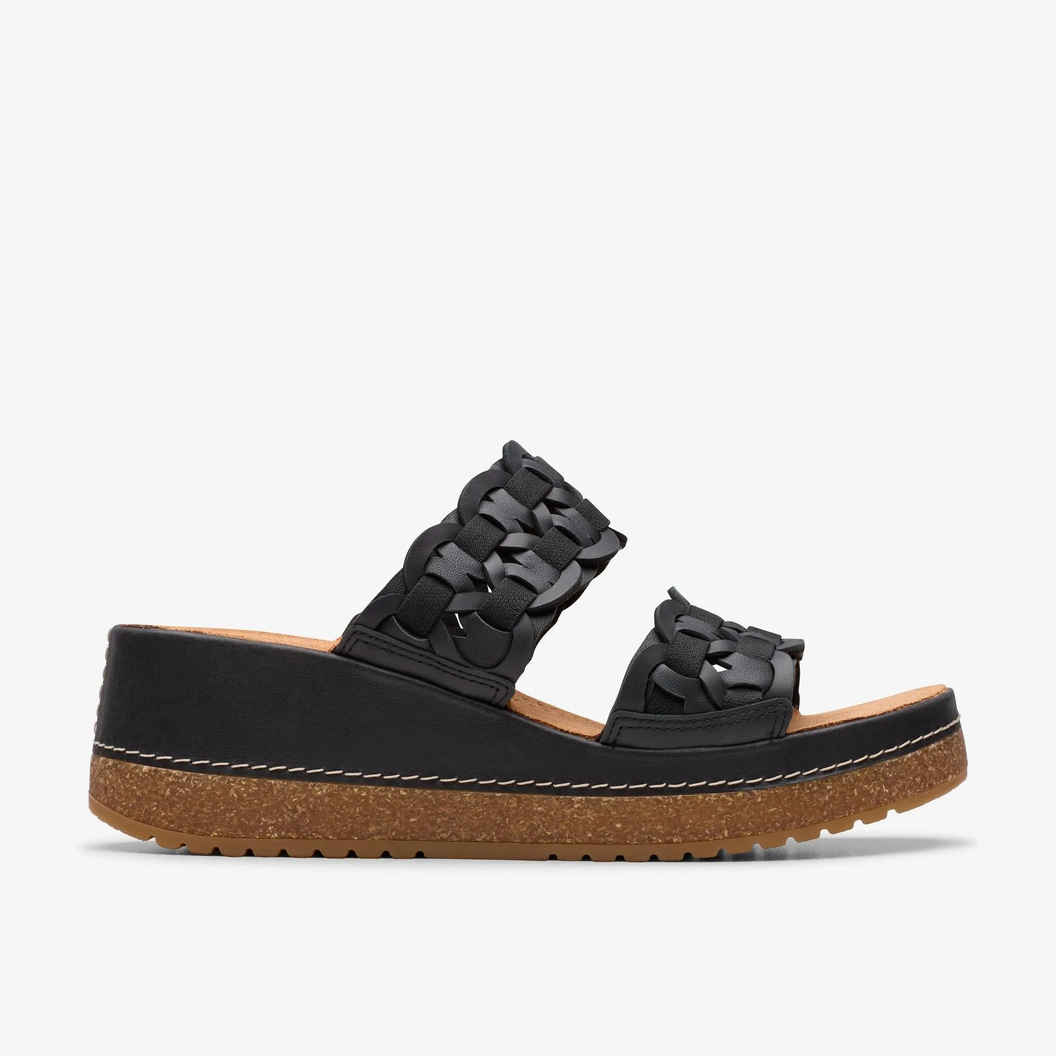 Clarks Kassanda Mule Sandal in Blue & Black