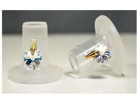 Clean Heels Clear or Black - Crystal Heart Heel Stoppers