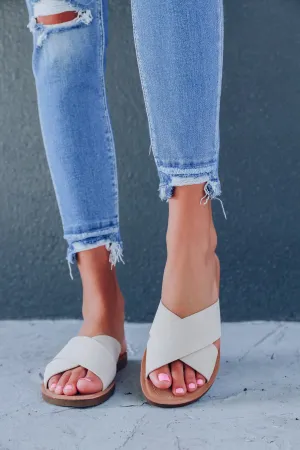 Clear Reflection Sandals - Bone