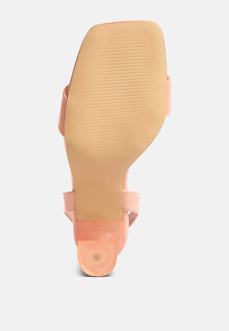 Clear Spool Heel Sandals