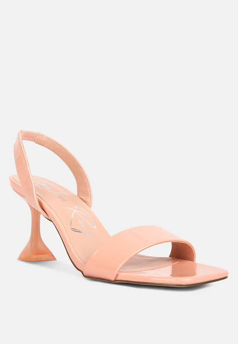 Clear Spool Heel Sandals