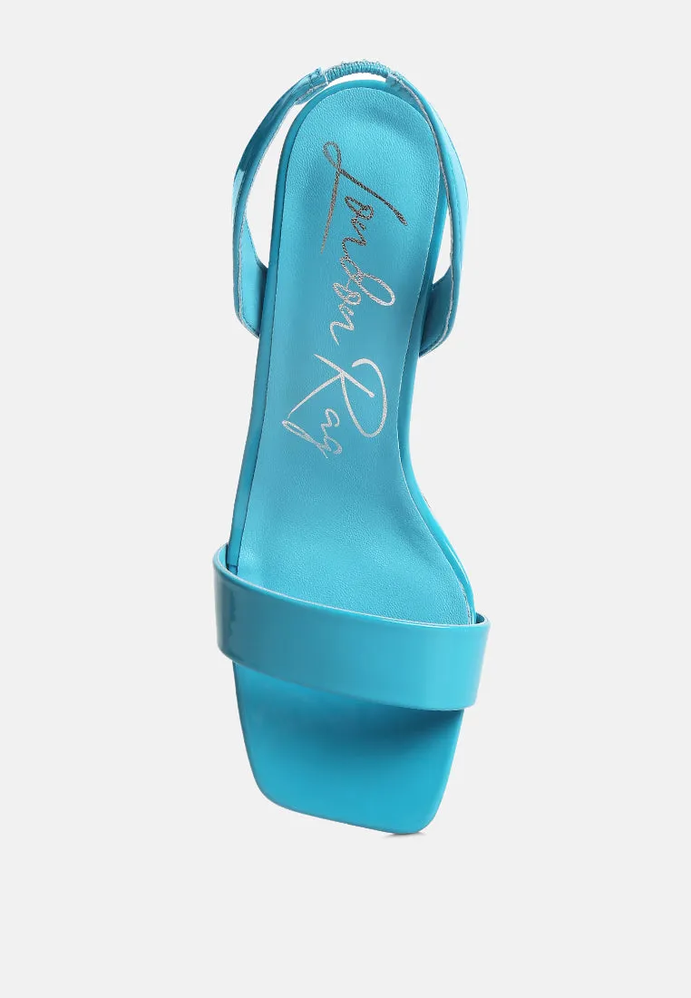 Clear Spool Heel Sandals