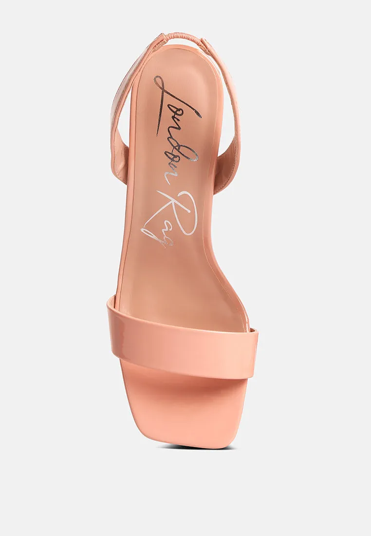 Clear Spool Heel Sandals