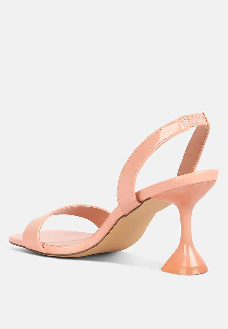 Clear Spool Heel Sandals