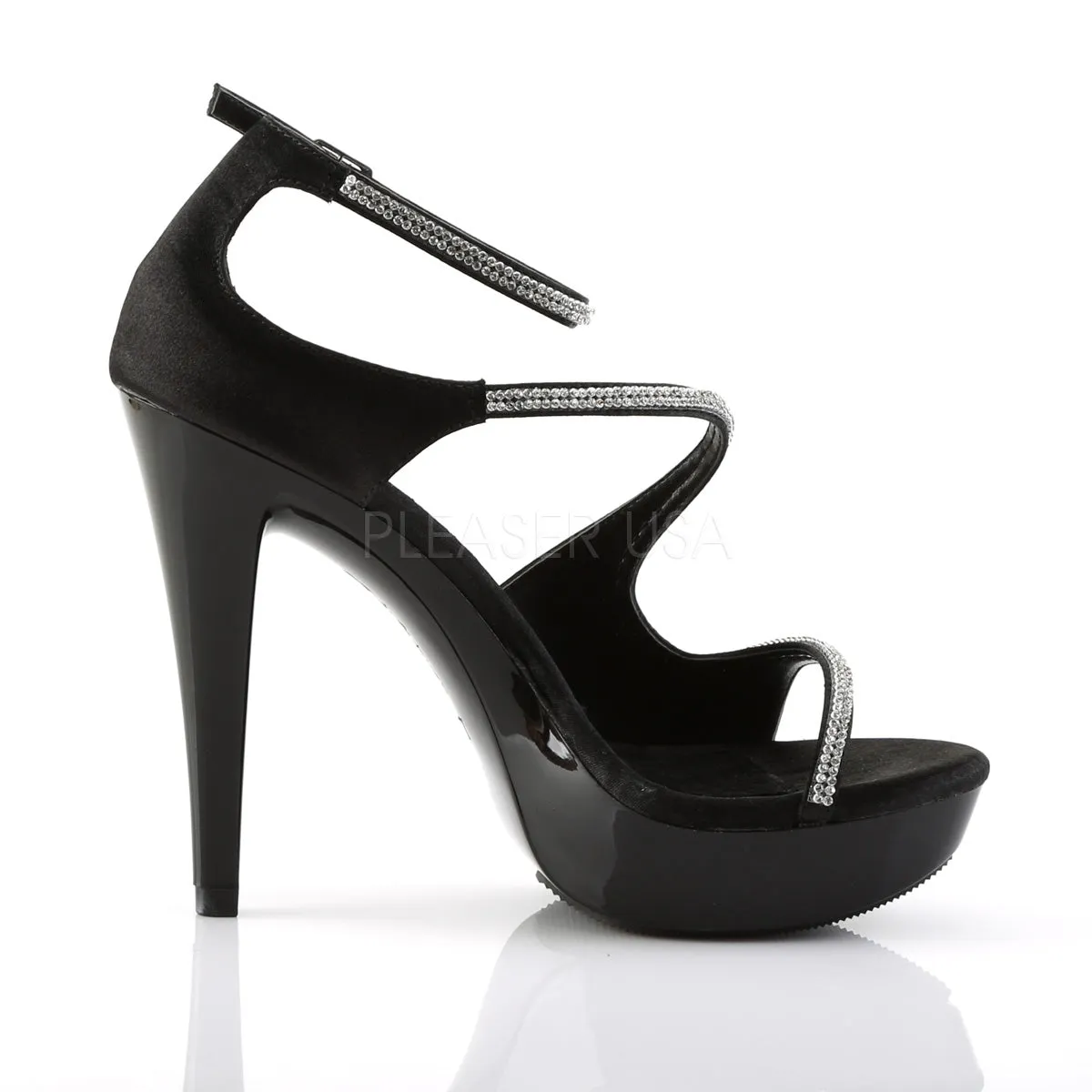 COCKTAIL-526  Black Satin/Black