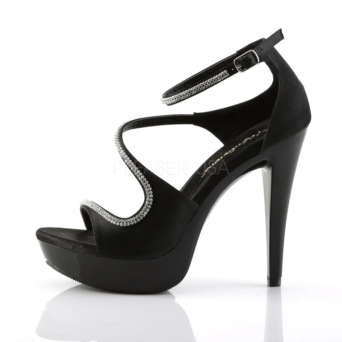COCKTAIL-526  Black Satin/Black