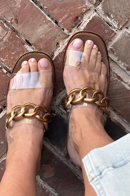 Corkys On Vacay Clear Wedge Sandal