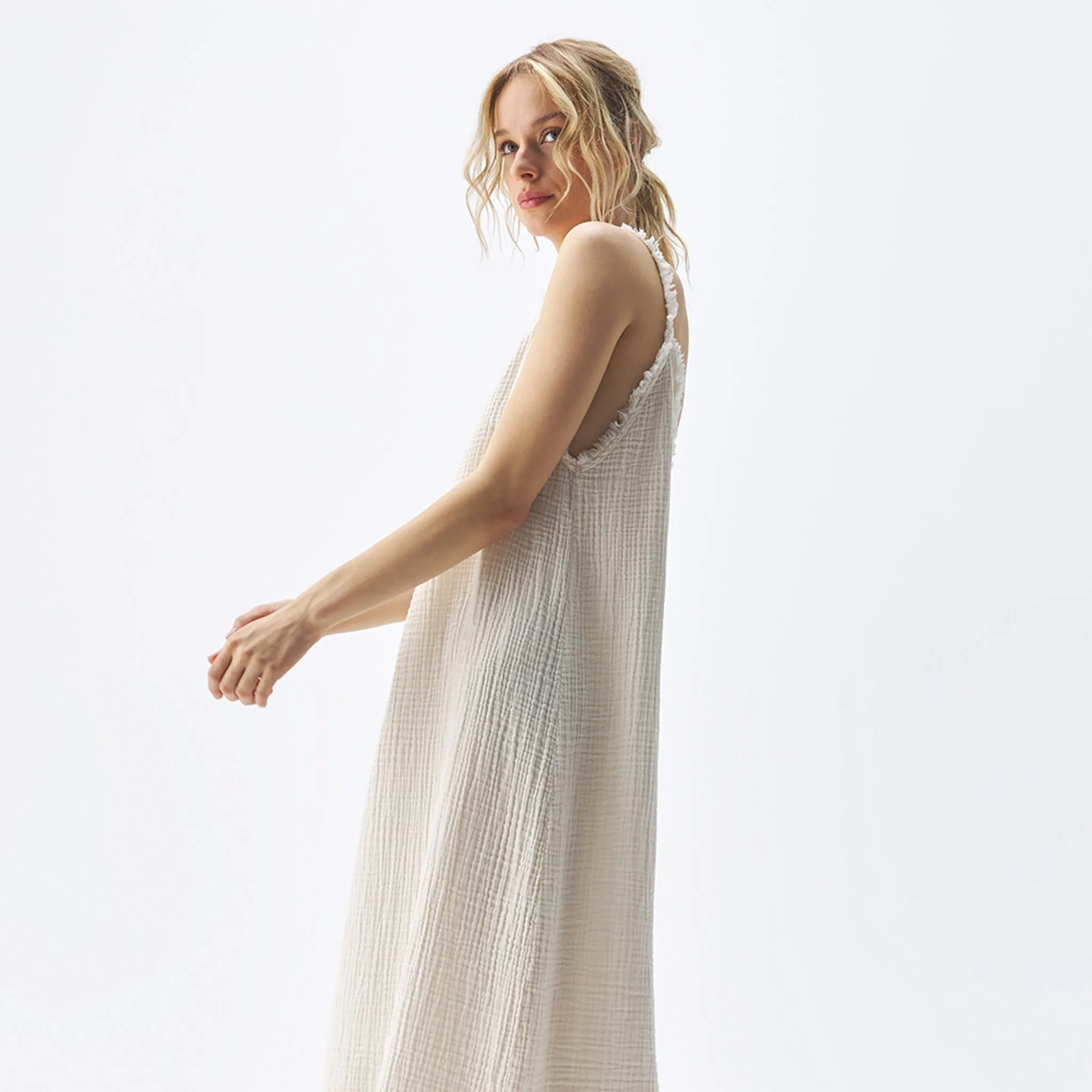 Crinkle Strappy Dress