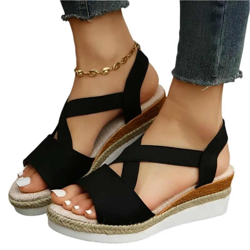 Cross-strap Wedge Summer Sandals