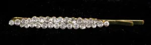 Crystal Double Row Bobby Goldtone Pin - 1 piece