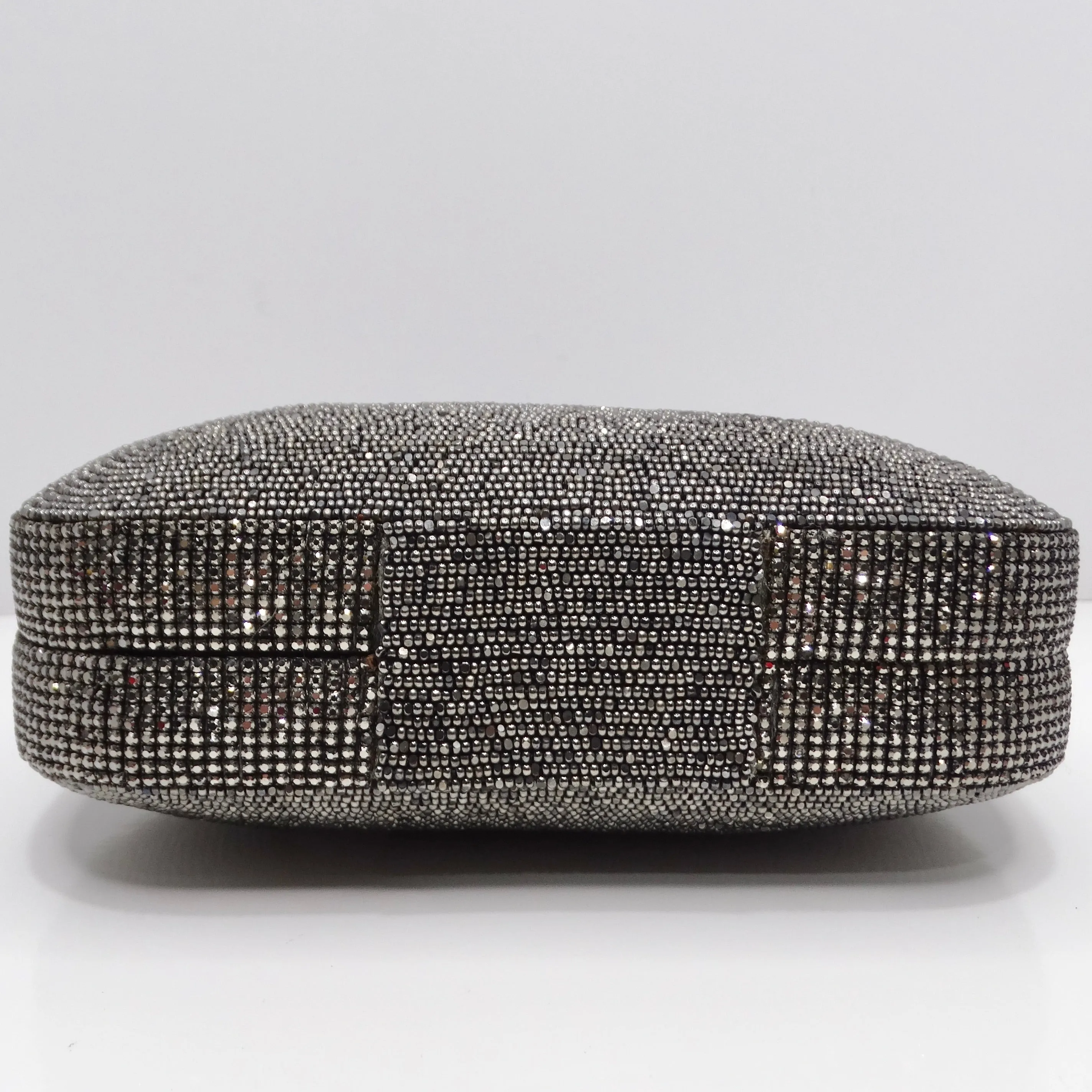 Crystal Embellished Faux Pearl Clutch Bag
