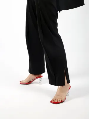 Crystal Heel Coral Slide