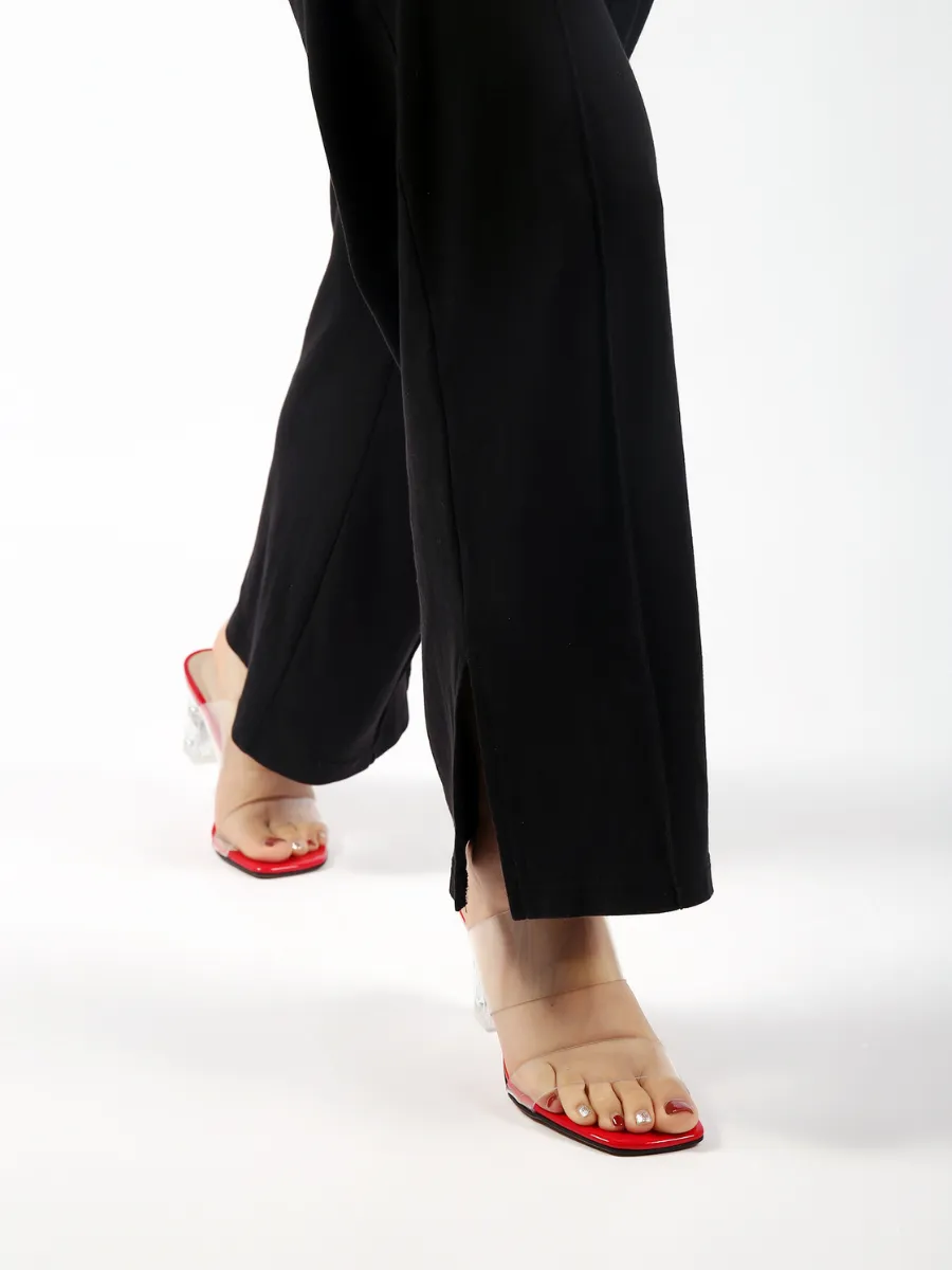 Crystal Heel Coral Slide