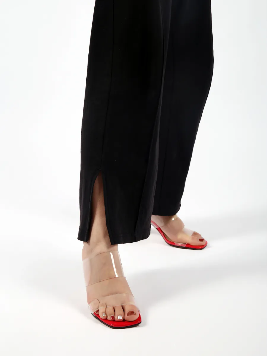 Crystal Heel Coral Slide