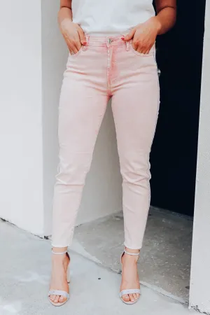 Crystal Pink Skinny Jeans