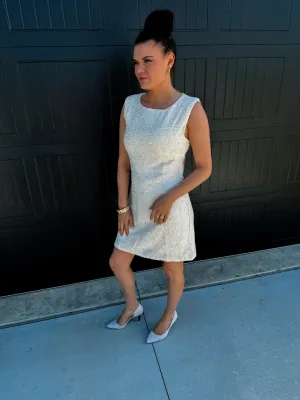 Crystal Shimmer Tweed Dress
