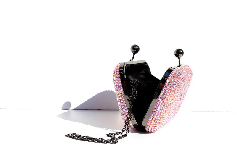 Custom Color AB Crystal Clutch with Bow