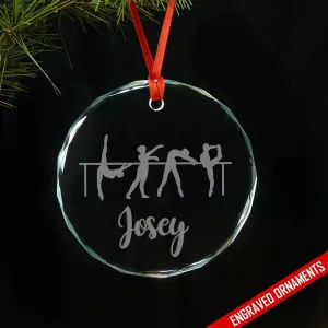 Dancer CUSTOM Engraved Glass Ornament