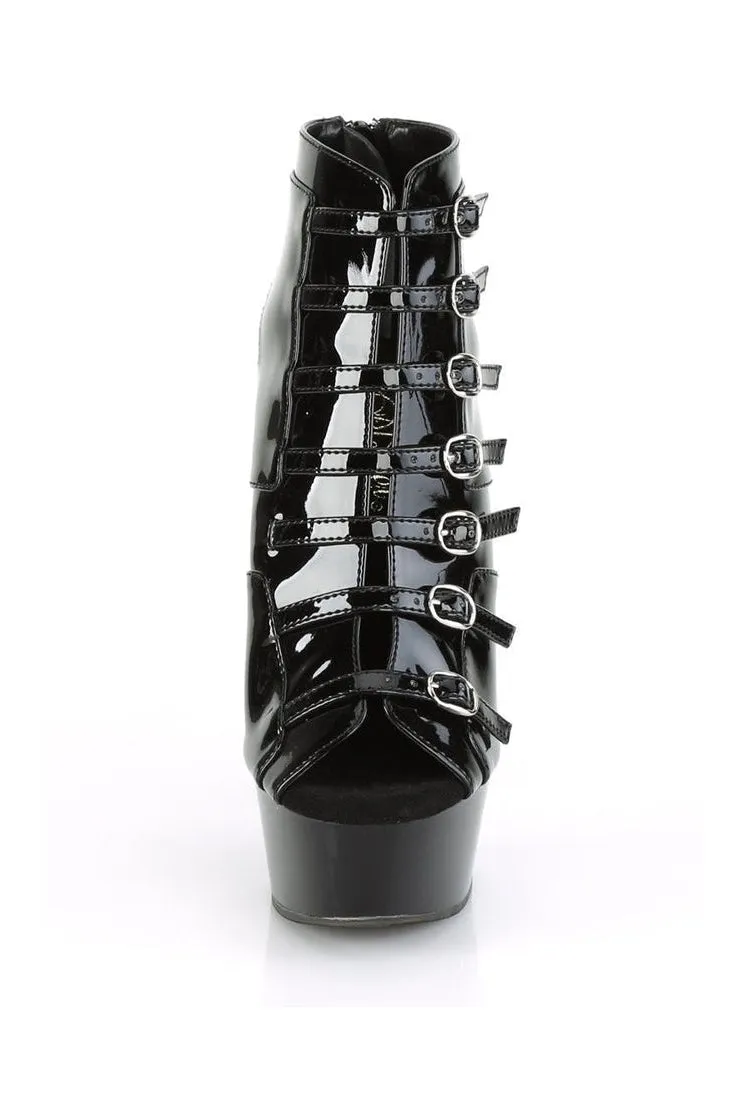 DELIGHT-600-11 Exotic Boot | Black Patent