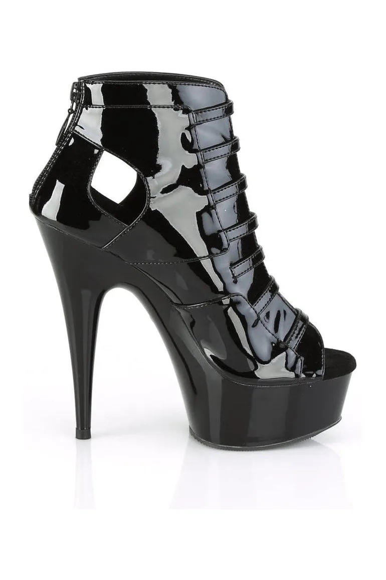 DELIGHT-600-11 Exotic Boot | Black Patent