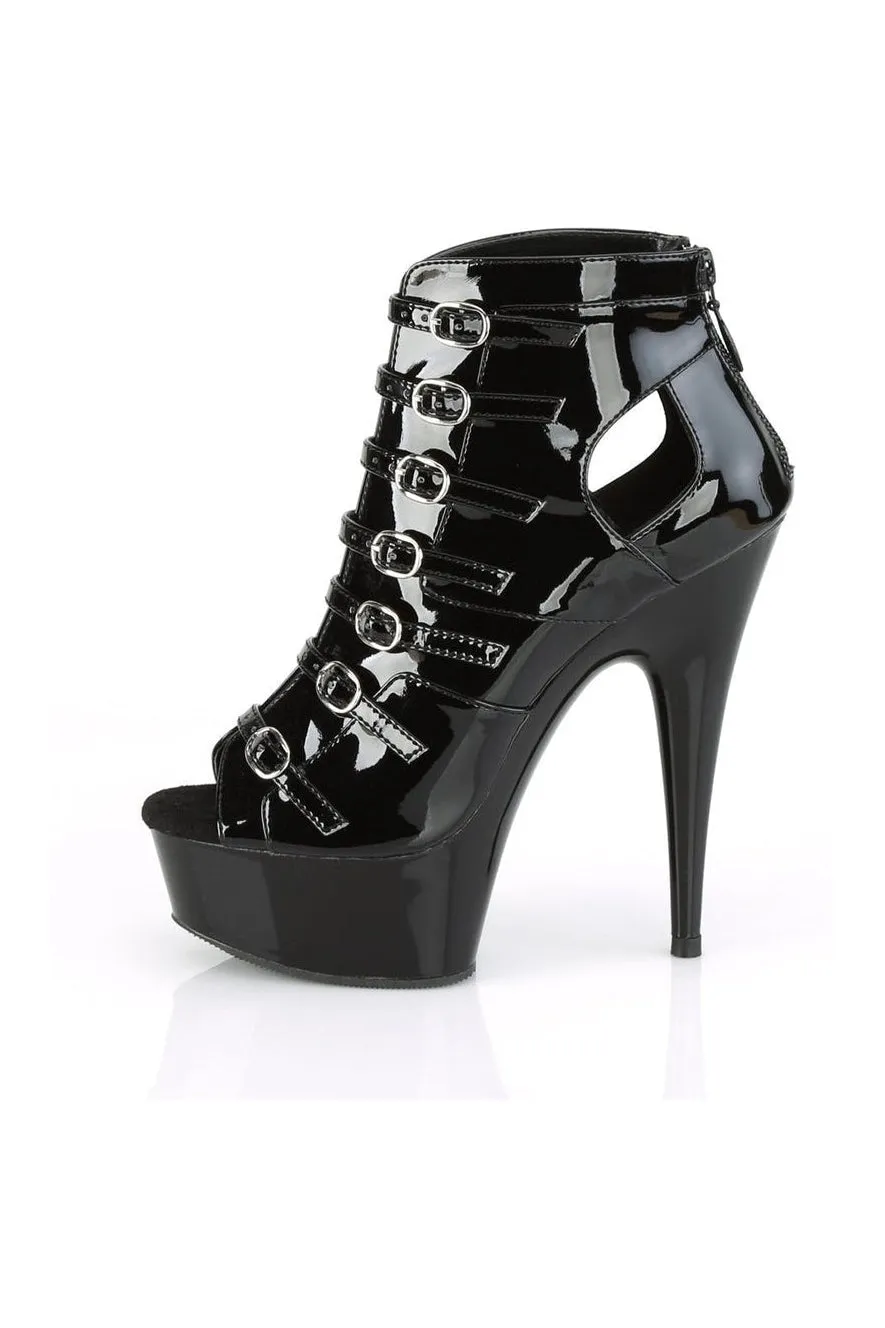 DELIGHT-600-11 Exotic Boot | Black Patent