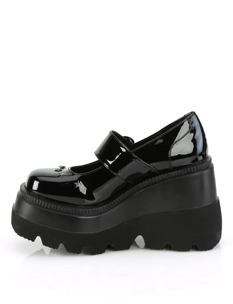 DEMONIA SHAKER-23 - BLACK PATENT ✰ PRE ORDER ✰