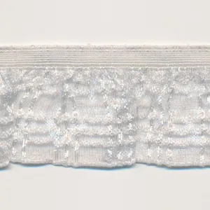 [Discontinued] Check Frill Stretch #100 Pale Silver