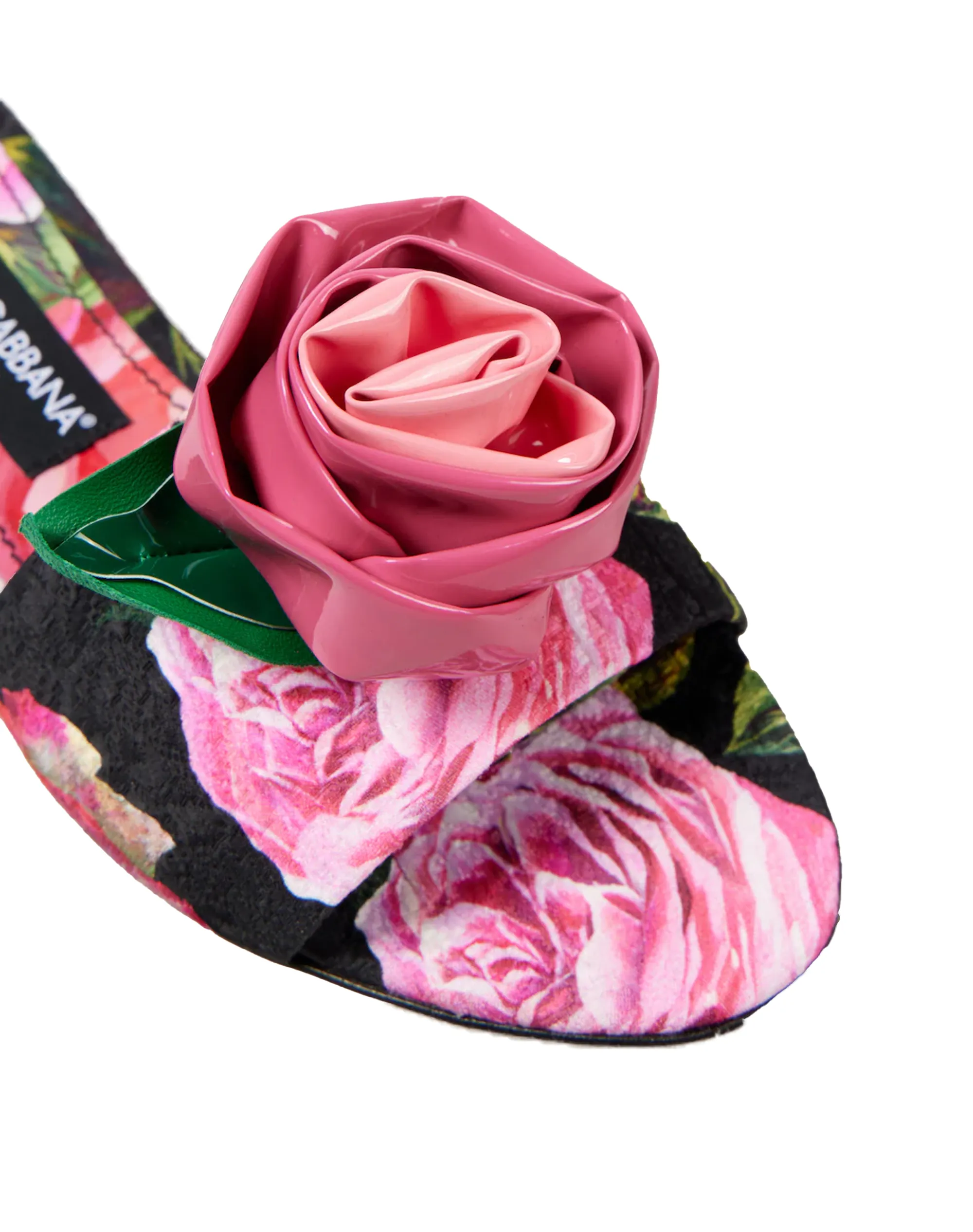 Dolce&Gabbana Floral Appliqué Slides
