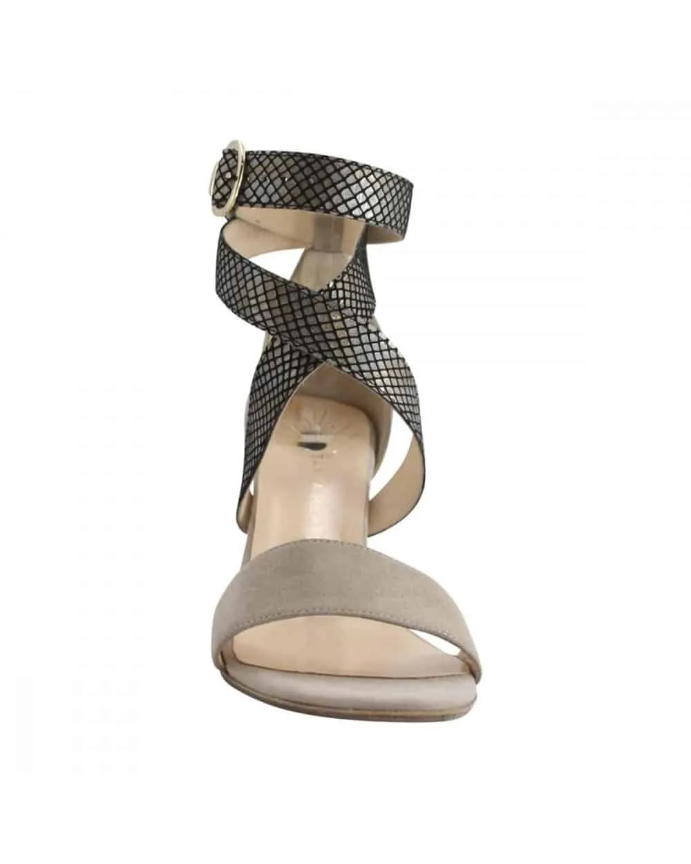 Dominy Strappy Sandal in Nude Nubuck